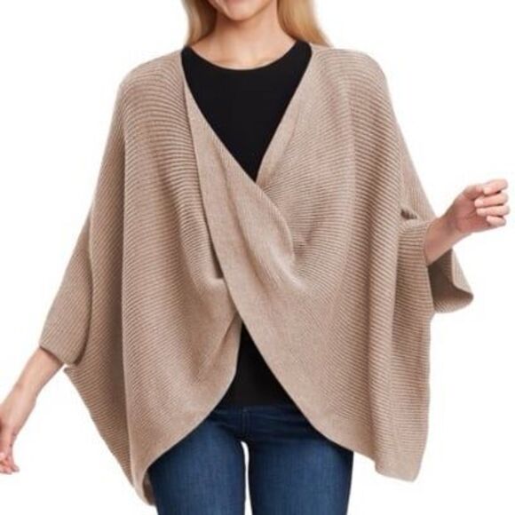 World Market tan beige infinity shawl - Picture 1 of 4